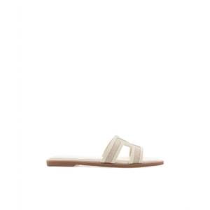 NEW BILLINI women's gordy sandal in cream linen/ cream